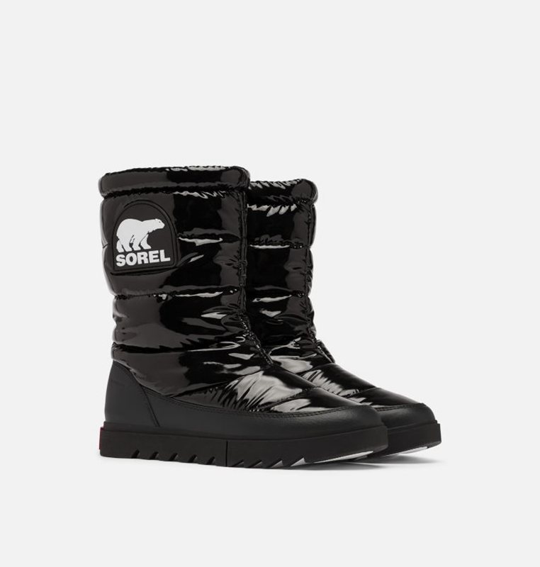 Sorel Dam Vinterkängor Svarta - Joan Of Arctic™ Next Lite Mid Puffy Låga - XHE-673014